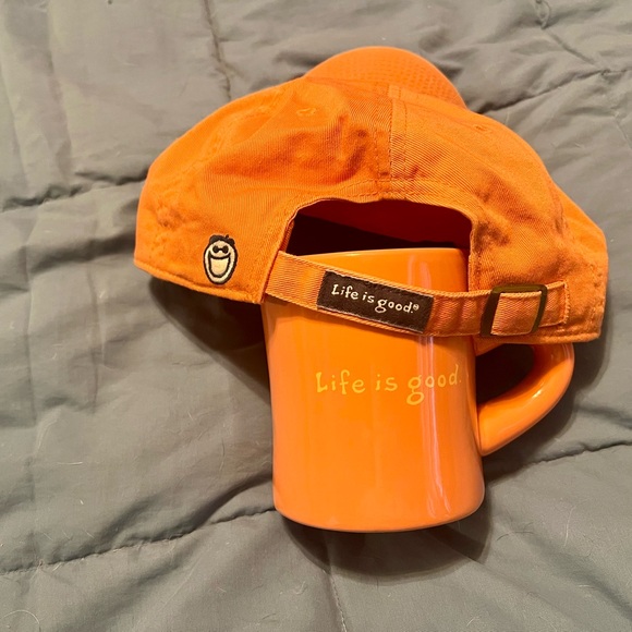 Life is Good Ball Cap w/Matching Diner Mug - Picture 2 of 3